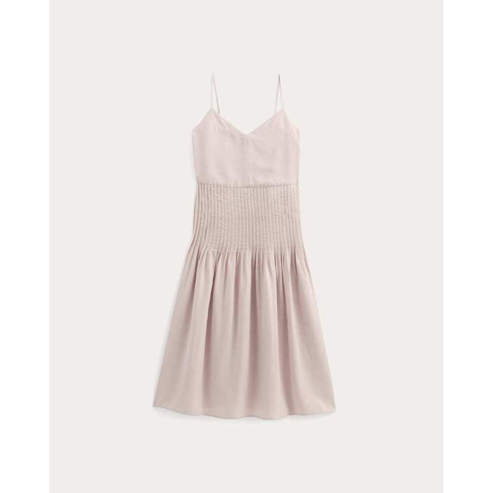Everlane Women's Pleated Slip Dress in Butterlite in Soft Rose, Size 00
